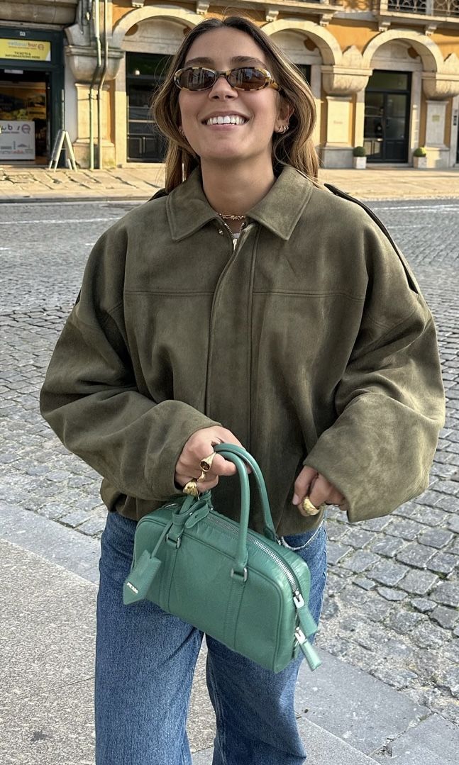 Suede Textured Pilot Jacket for Stylish Comfort