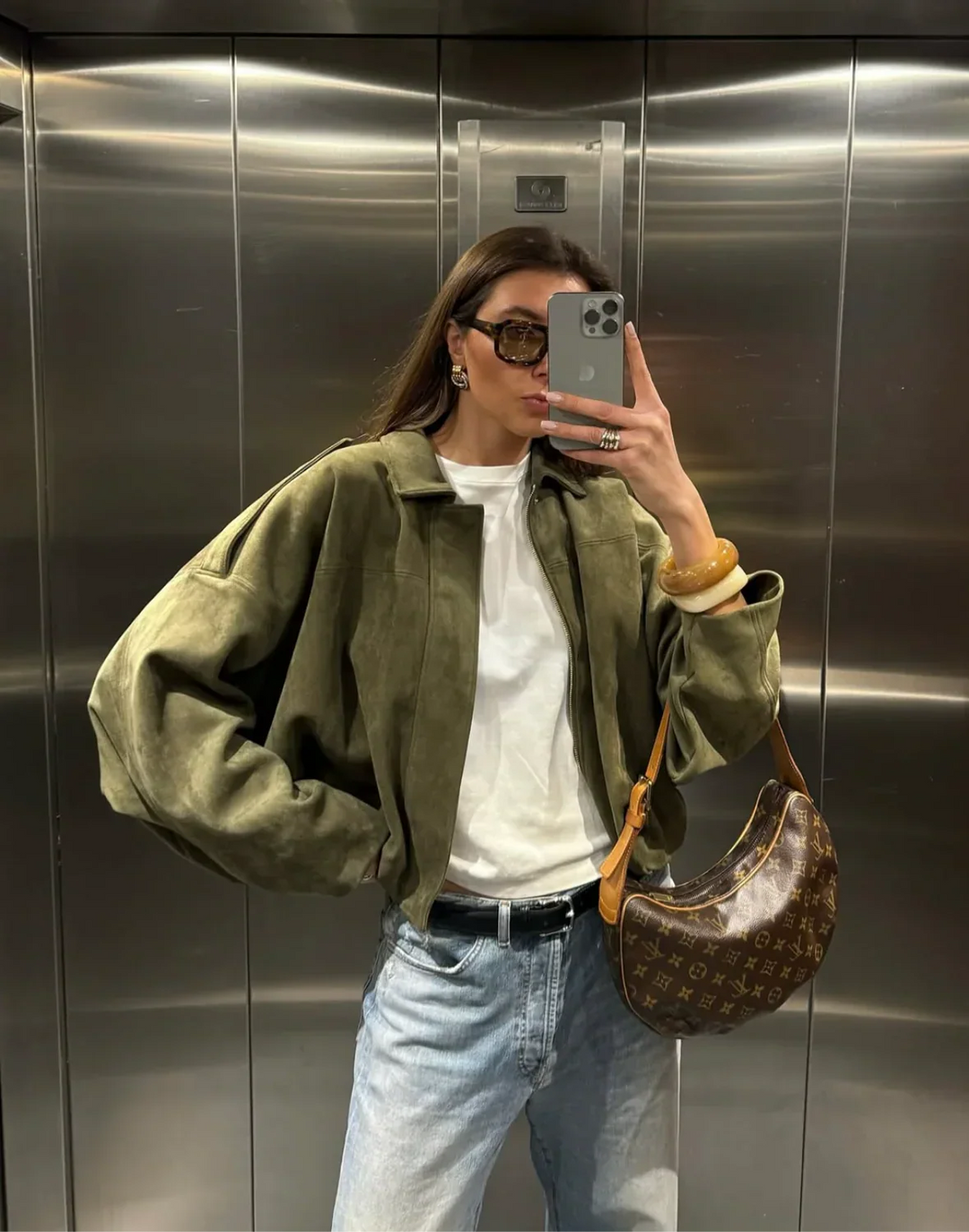 Suede Textured Pilot Jacket for Stylish Comfort