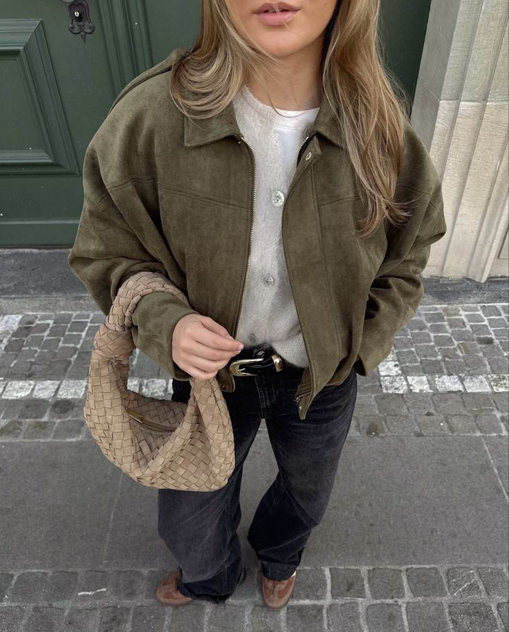 Suede Textured Pilot Jacket for Stylish Comfort