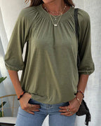 Women's Chic Essential Blouse Army Green
