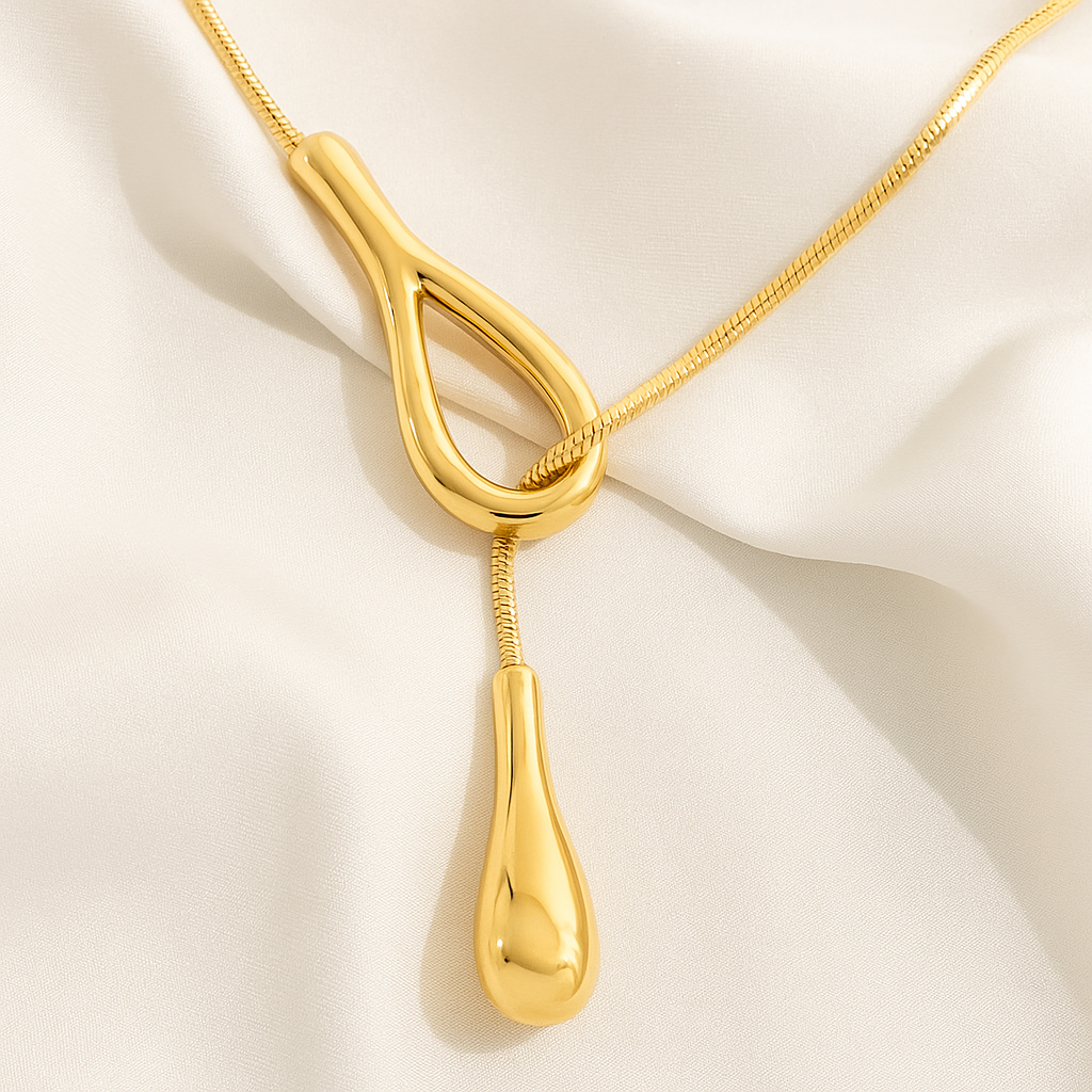 Elegant Raindrop Pendant Necklace-MODAUTLET