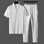 Cotton Casual Loungewear Set For Home Comfort Everyday White