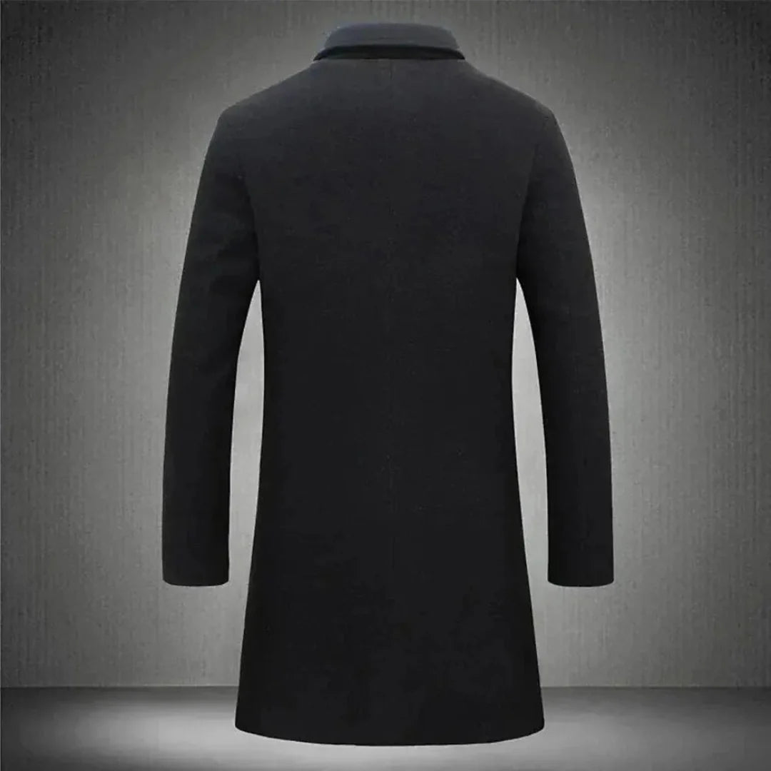 Tailored Longline Wool Overcoat-MODAUTLET