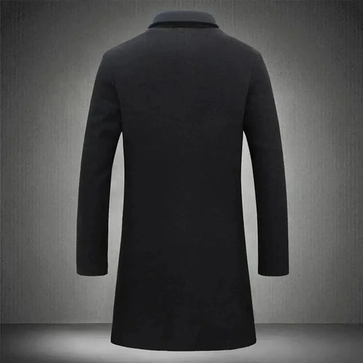Tailored Longline Wool Overcoat-MODAUTLET