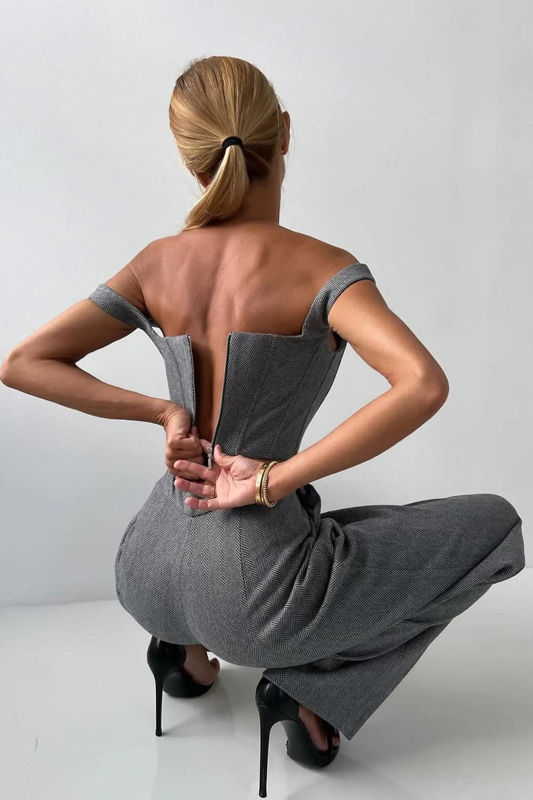 Women's Elegant Three-Piece Tailored Pant Suit Set-MODAUTLET