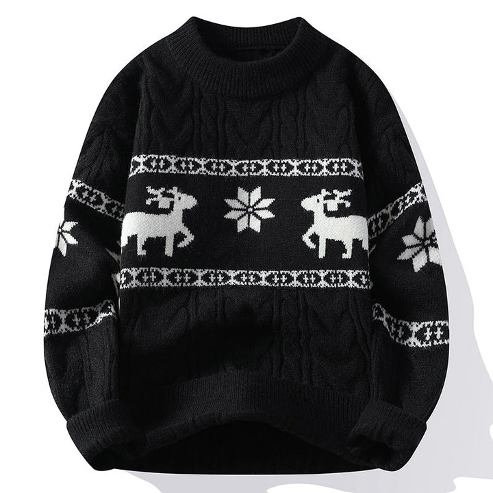 The Reindeer Christmas Sweater Black