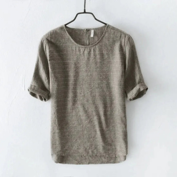 Geneva Linen Cotton T-Shirt-MODAUTLET