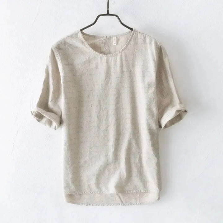 Geneva Linen Cotton T-Shirt-MODAUTLET