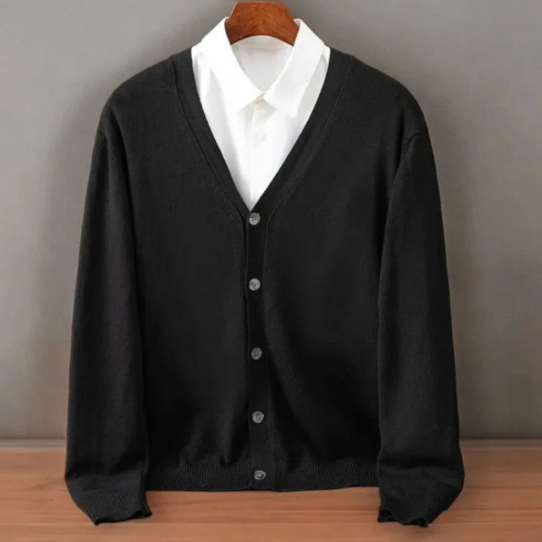 Classic Cashmere Cardigan for Timeless Style Black
