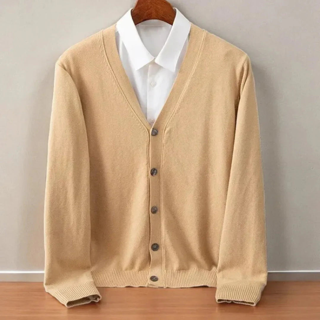 Classic Cashmere Cardigan for Timeless Style Camel