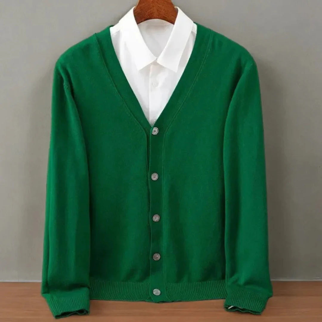 Classic Cashmere Cardigan for Timeless Style Emerald