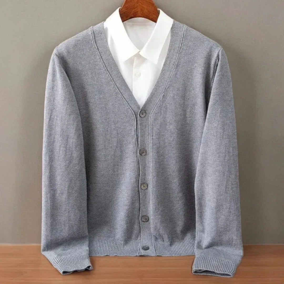 Classic Cashmere Cardigan for Timeless Style Gray