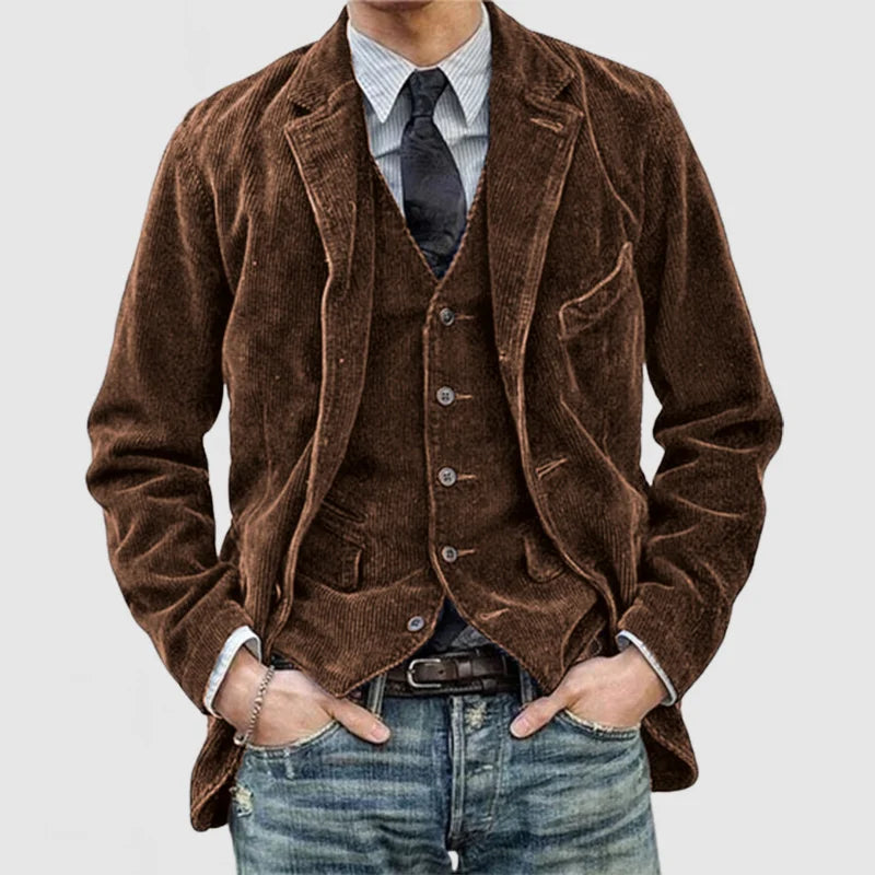 Timeless Vintage Jacket and Vest for Classic Style Brown