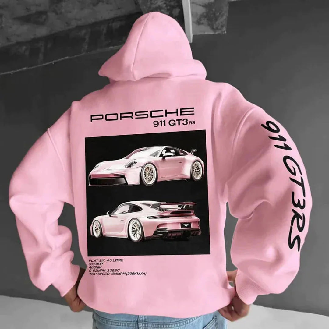 Oversized Graphic Hoodie - Stylish and Comfortable Pink