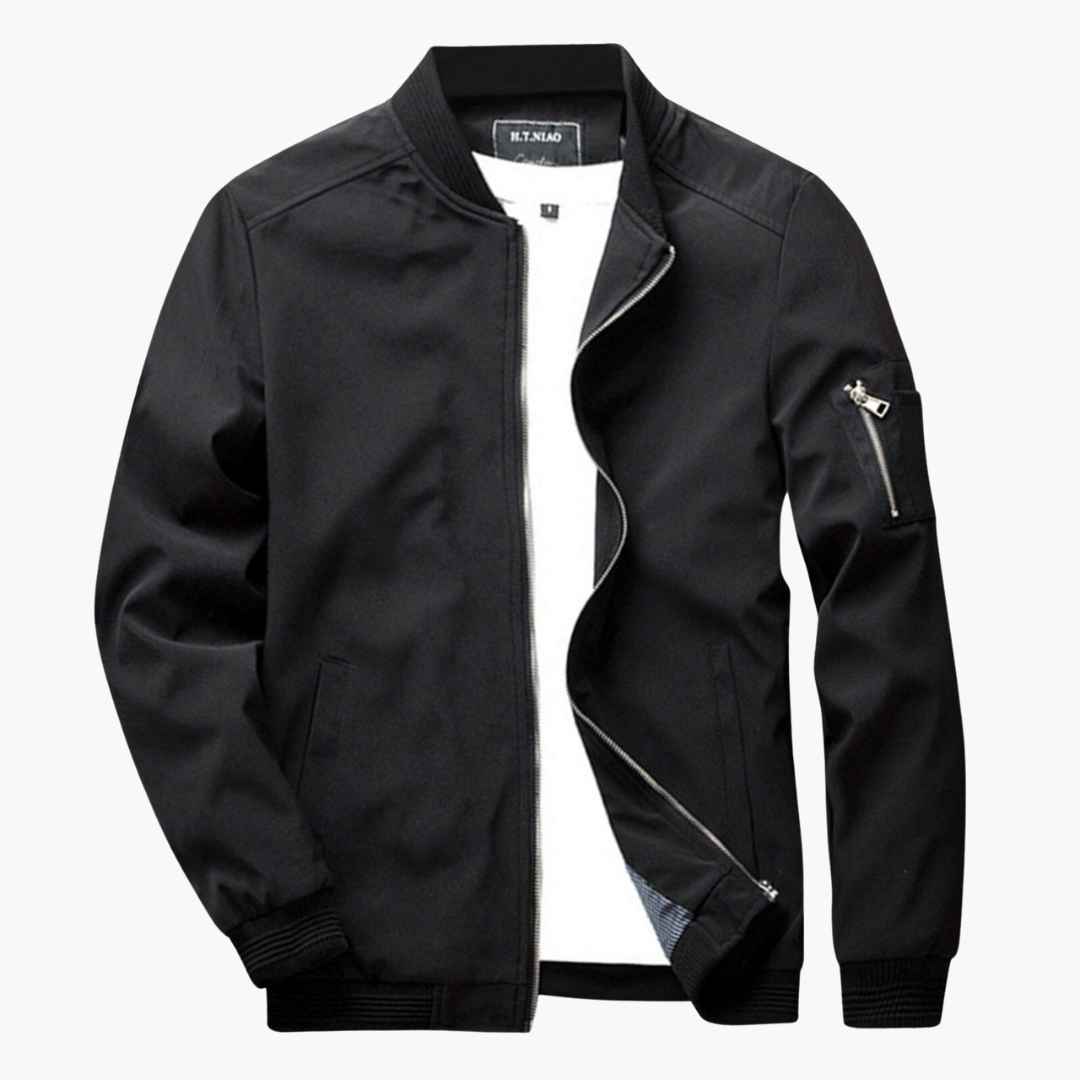 Trendy Bomber Jacket for Modern Style Black