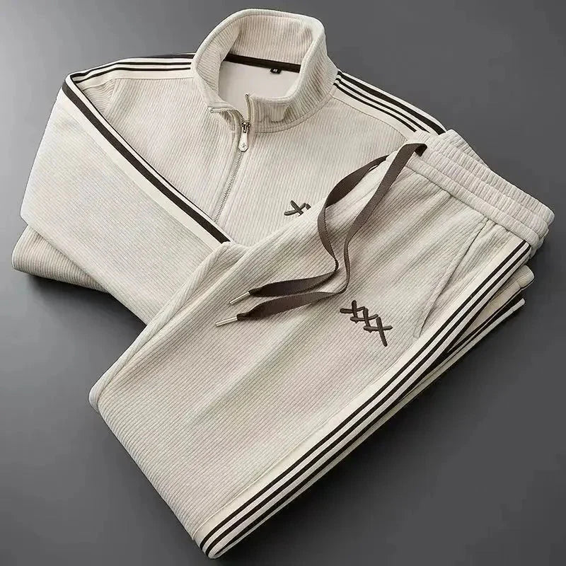 Triple X Cotton Tracksuit Collection Beige