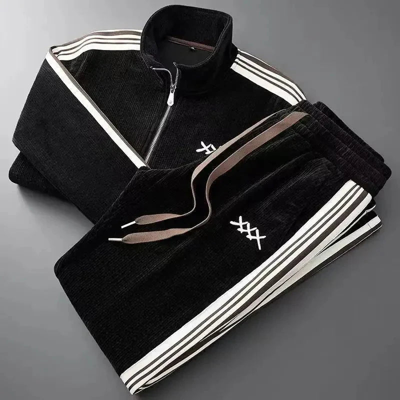 Triple X Cotton Tracksuit Collection Black