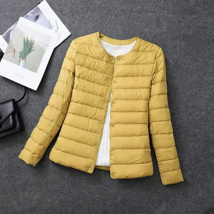 Ultra-Light Quilted Down Jacket for Women Yellow