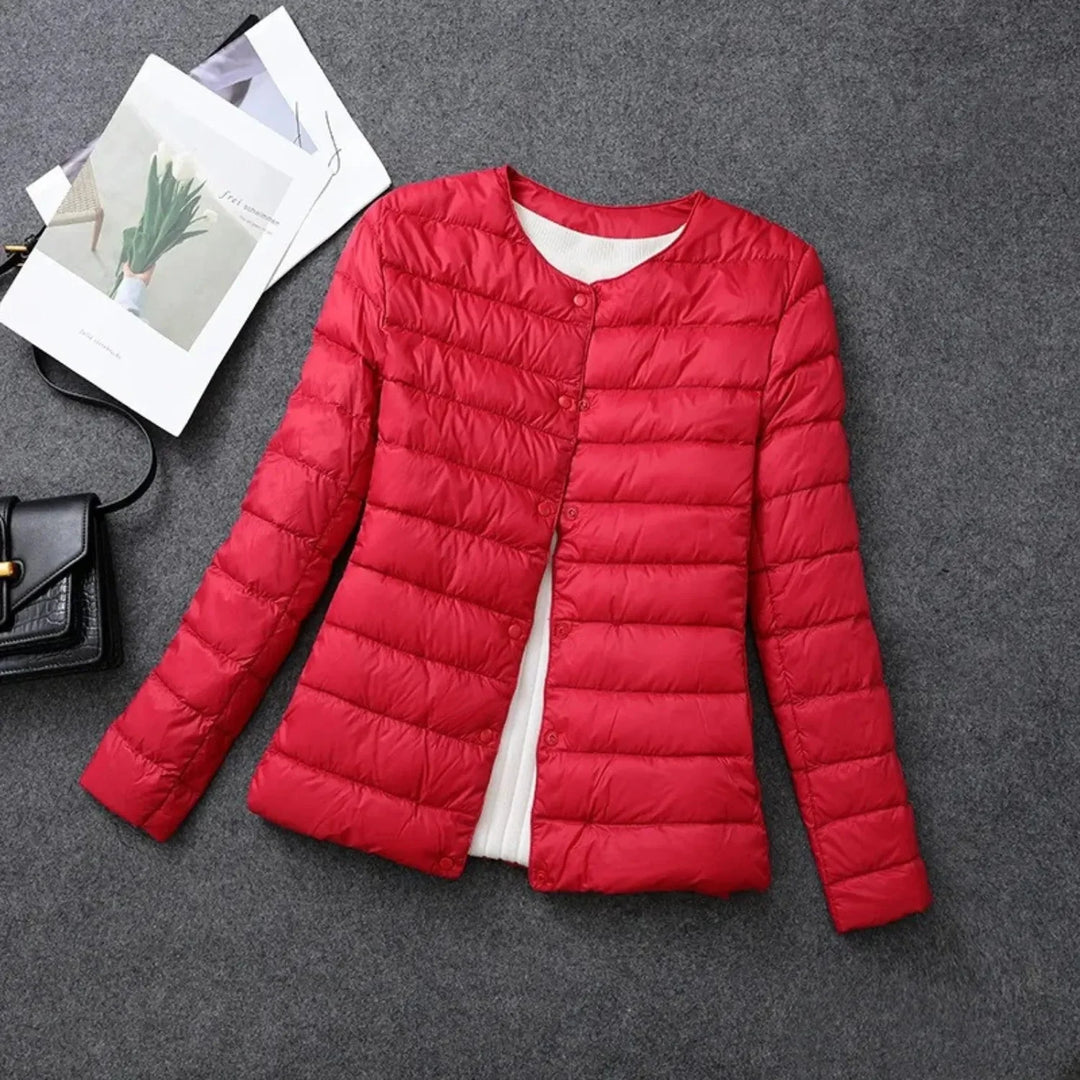 Ultra-Light Quilted Down Jacket for Women Red