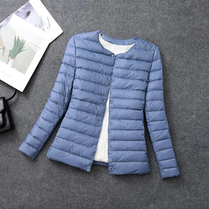 Ultra-Light Quilted Down Jacket for Women Blue