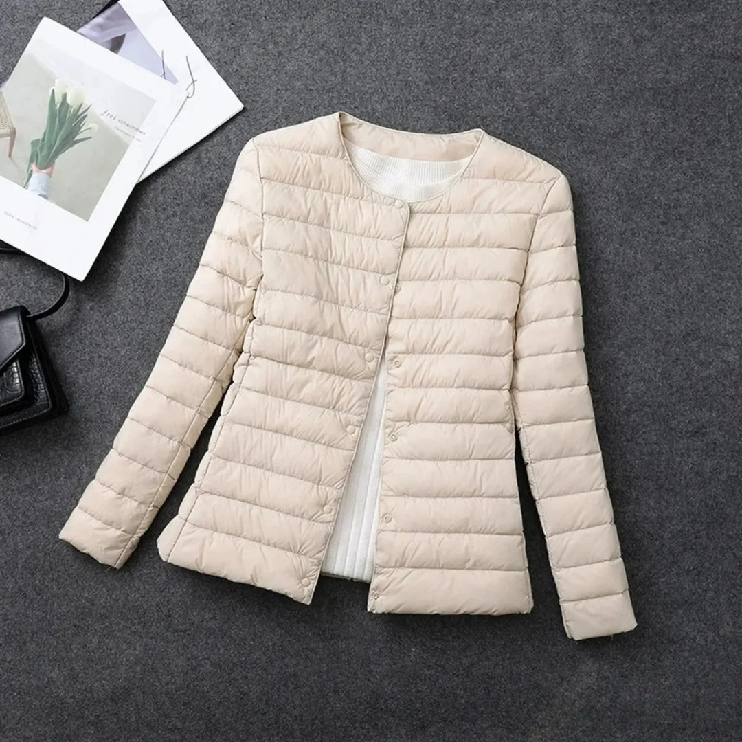Ultra-Light Quilted Down Jacket for Women White
