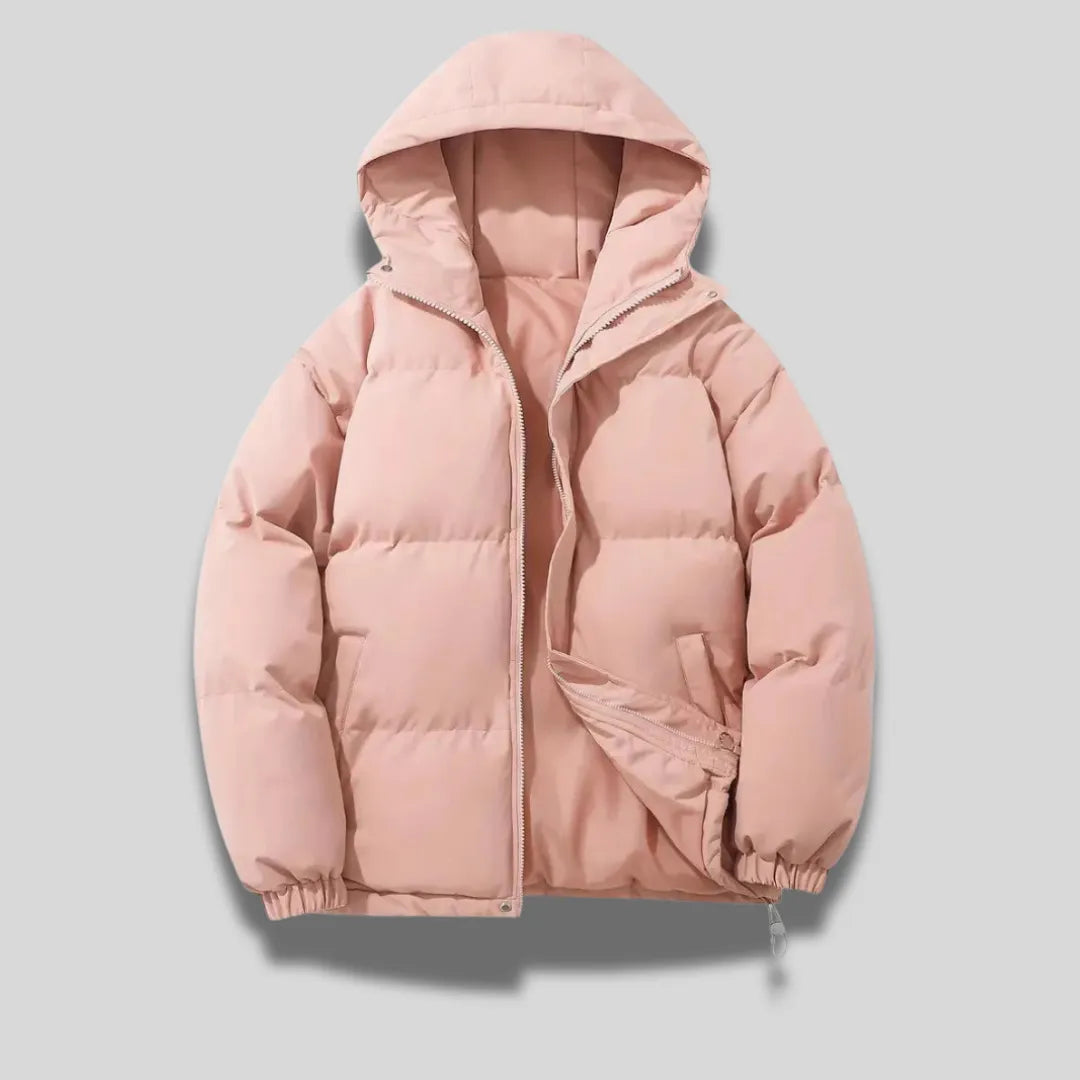 Ultra-Warm Hooded Puffer Jacket Pink