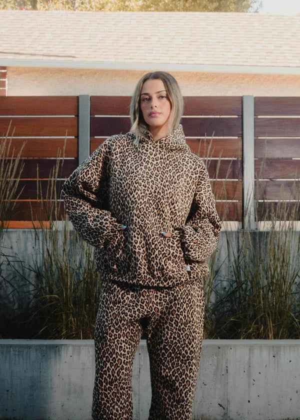Leopard Print Unisex Hoodie Cozy Streetwear For Men Women