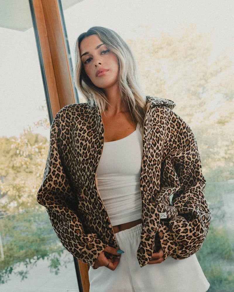 Leopard Print Unisex Hoodie Cozy Streetwear For Men Women