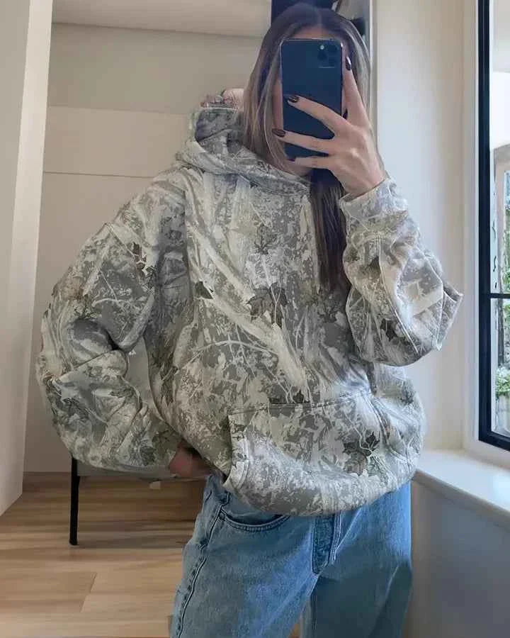 Unisex Oversized Camouflage Hoodie For Men Women Everyday-MODAUTLET