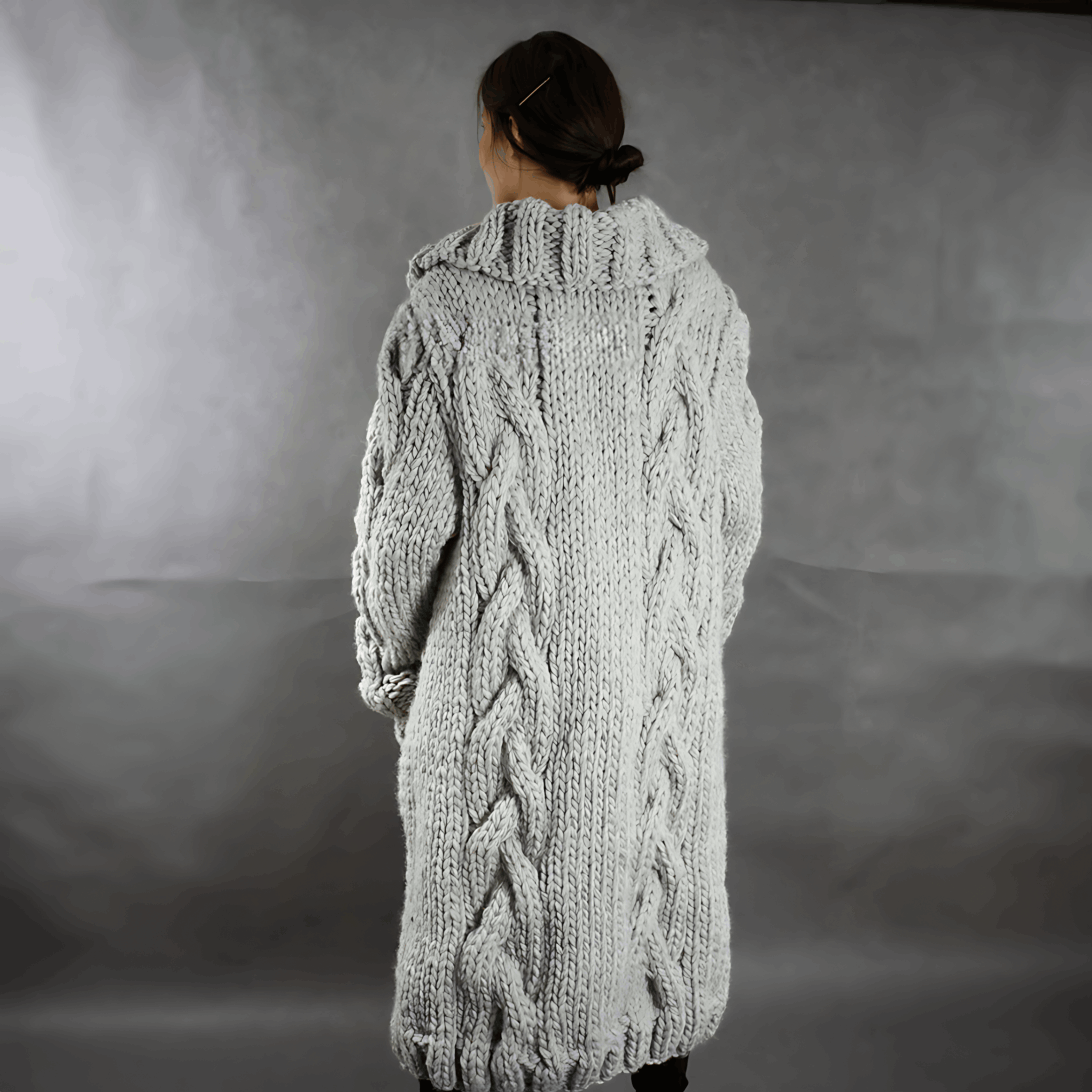 Plus Size Knee-Length Cardigan for Ultimate Comfort and Warmth