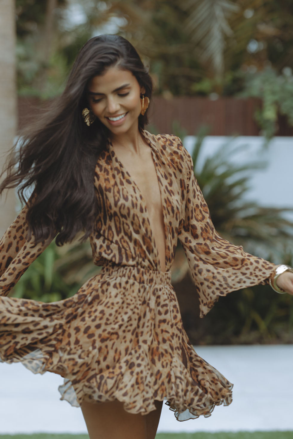 Charlotte | Women's Summer Long Sleeve Mini Dress