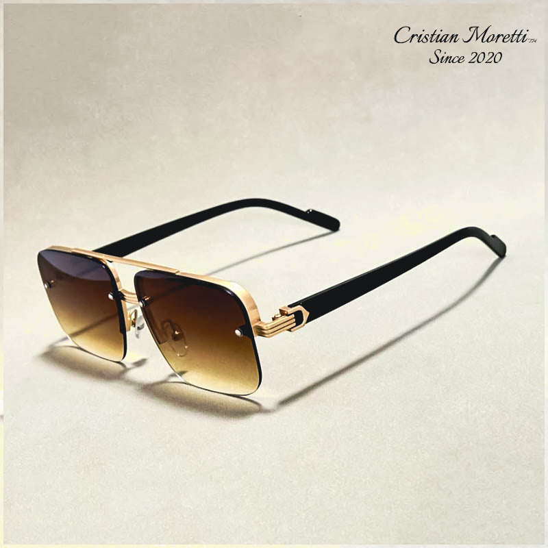 Alberto Lombardi Semi‑Rimless Sunglasses
