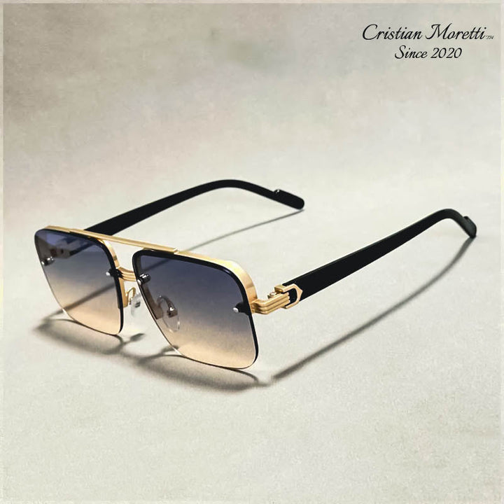 Alberto Lombardi Semi‑Rimless Sunglasses-MODAUTLET