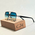 Jupiter Rimless Vintage Sunglasses – UV400 Semi-Rimless Unisex Eyewear