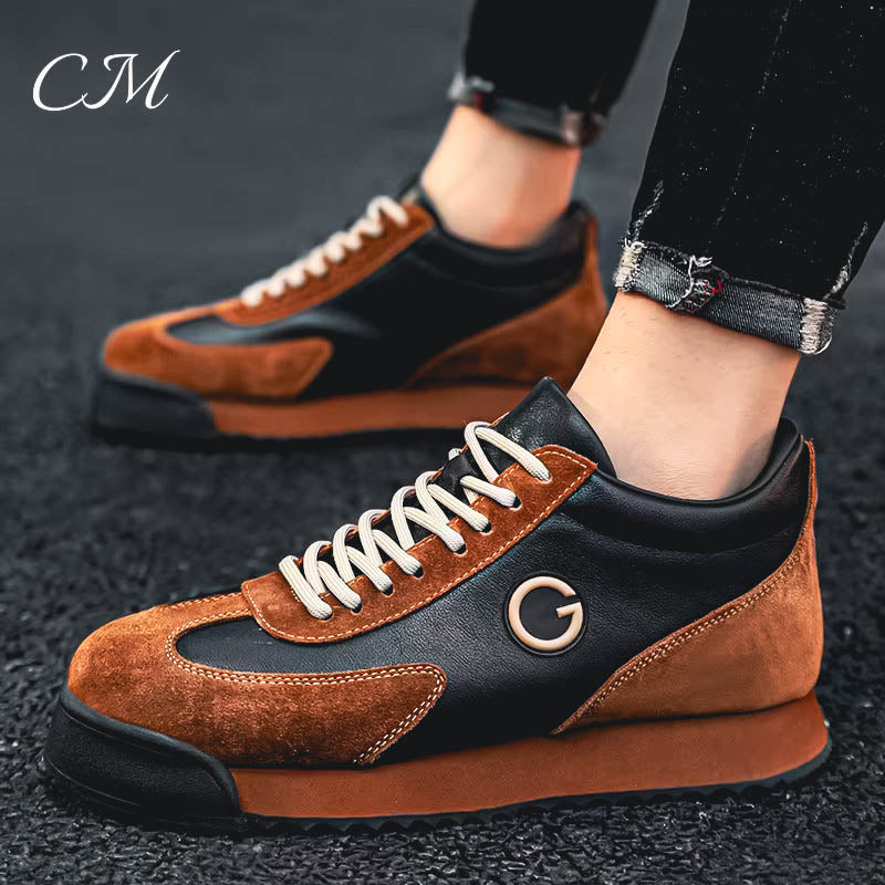 Men's Italian Leather Sneakers-MODAUTLET
