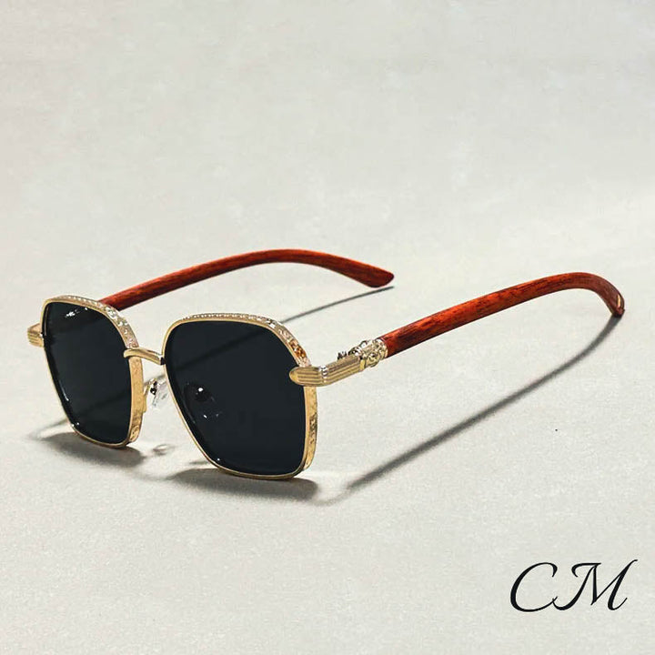 Giovanni Retro Wooden Sunglasses – UV400 Unisex Bamboo Frame Eyewear-MODAUTLET