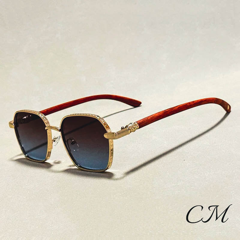 Giovanni Retro Wooden Sunglasses – UV400 Unisex Bamboo Frame Eyewear-MODAUTLET