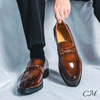 Men's Leather Loafers - Monarch Style Brown