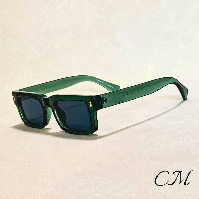 MetroGaze Square Sunglasses – UV400 Bold Square Frames Green