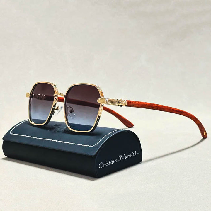 Giovanni Retro Wooden Sunglasses – UV400 Unisex Bamboo Frame Eyewear-MODAUTLET
