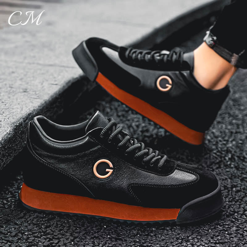 Men's Italian Leather Sneakers Black