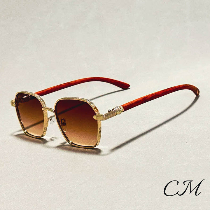Giovanni Retro Wooden Sunglasses – UV400 Unisex Bamboo Frame Eyewear-MODAUTLET