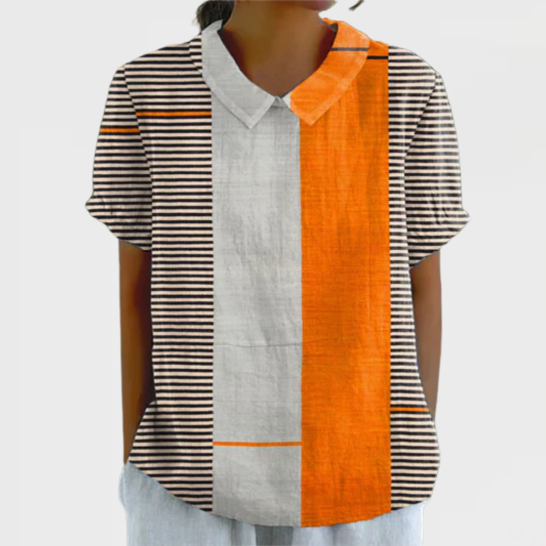 Lena | Women's Color Block Striped Shirt