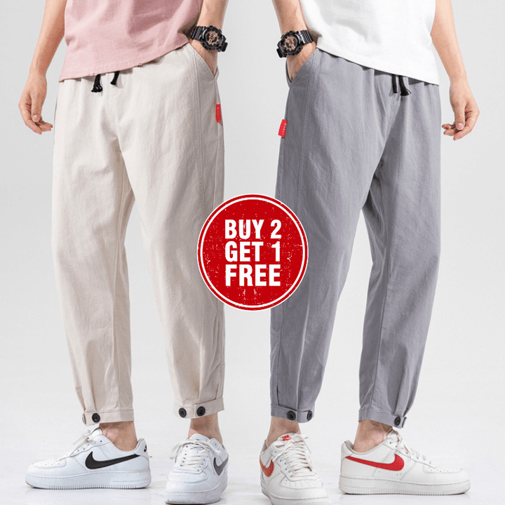 Men's Relaxed Fit Tapered Pants-MODAUTLET