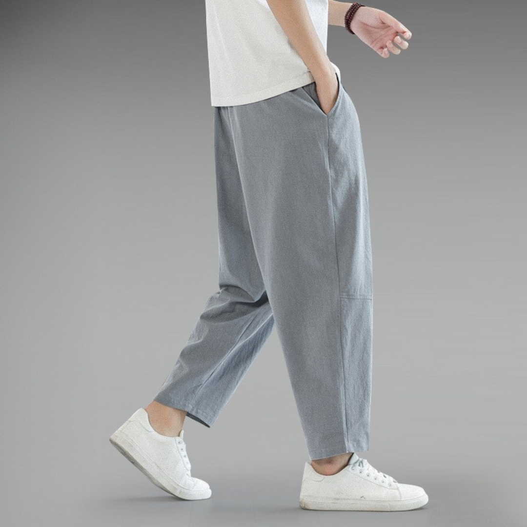 Men's Linen Pants - Lightweight and Breathable Summer Trousers-MODAUTLET