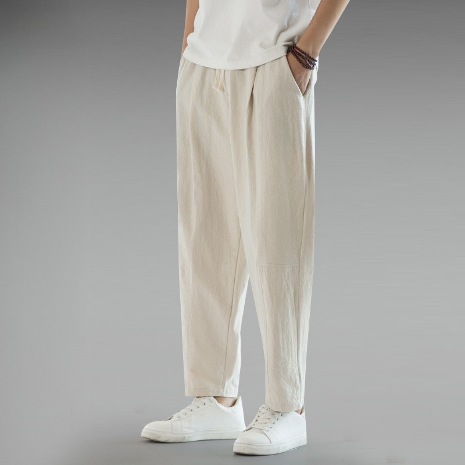 Men's Linen Pants - Lightweight and Breathable Summer Trousers