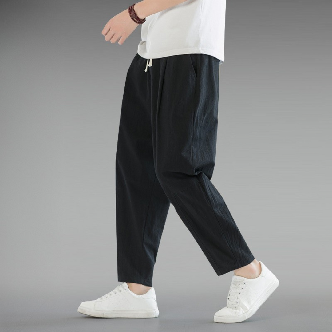Men's Linen Pants - Lightweight and Breathable Summer Trousers-MODAUTLET