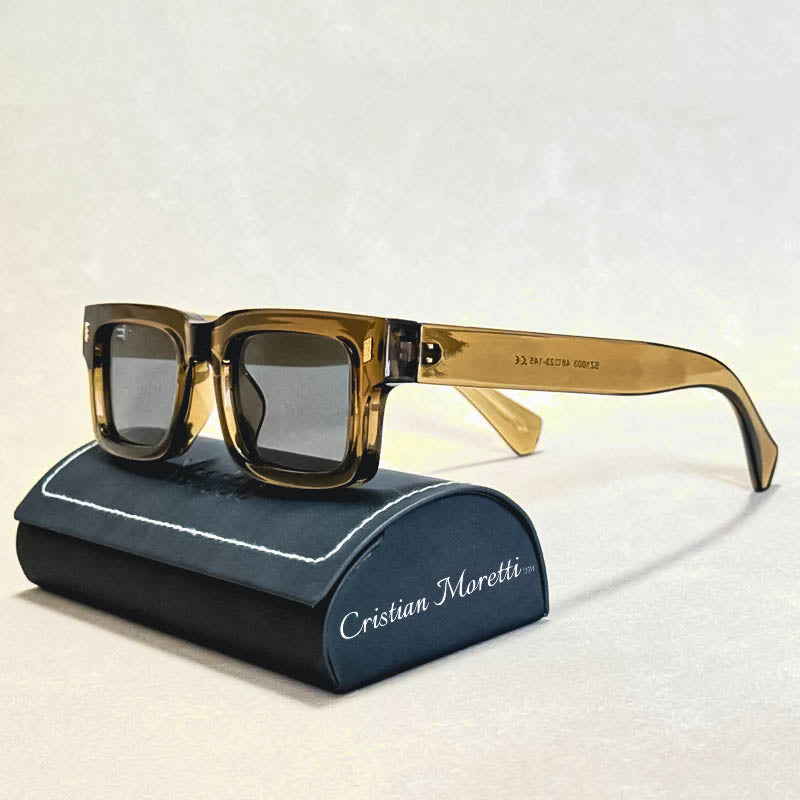 MetroGaze Square Sunglasses – UV400 Bold Square Frames Yellow