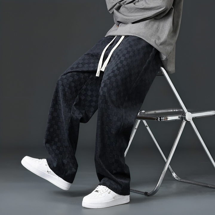 Men's Loose Fit Cozy Corduroy Sweatpants for Comfortable Loungewear-MODAUTLET