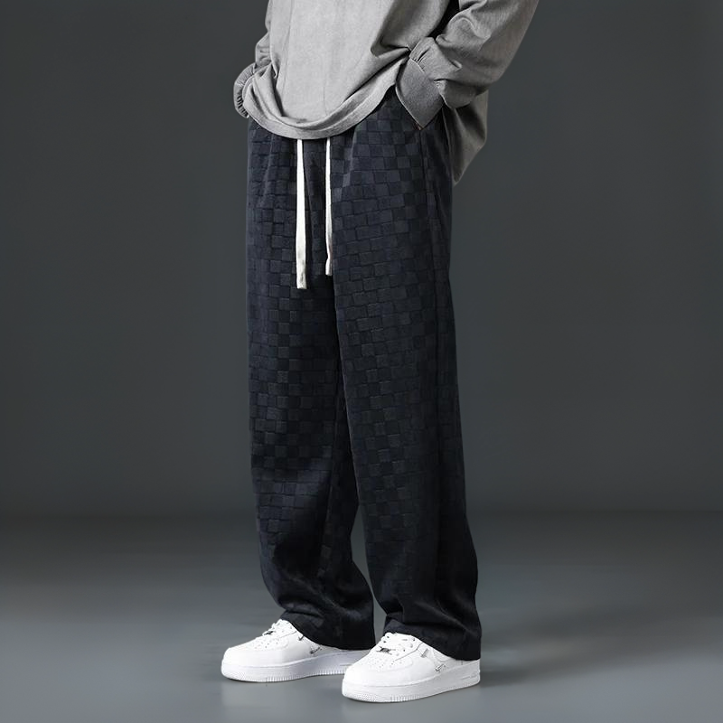 Men's Loose Fit Cozy Corduroy Sweatpants for Comfortable Loungewear-MODAUTLET